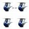 Service Caster 4 Inch Solid Poly Caster Set with Roller Bearing 4 Brake and 2 Swivel Lock SCC SCC-35S420-SPUR-SLB-BSL-2-SLB-2 - alternate 1